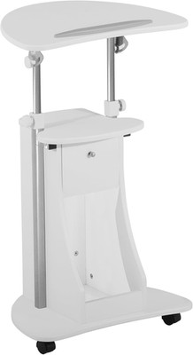Adjustable Height Rolling Laptop Cart with Storage, Sit to Stand Desk with Wheel