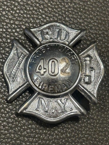 Vintage FDNY Badge Probie Very Rare