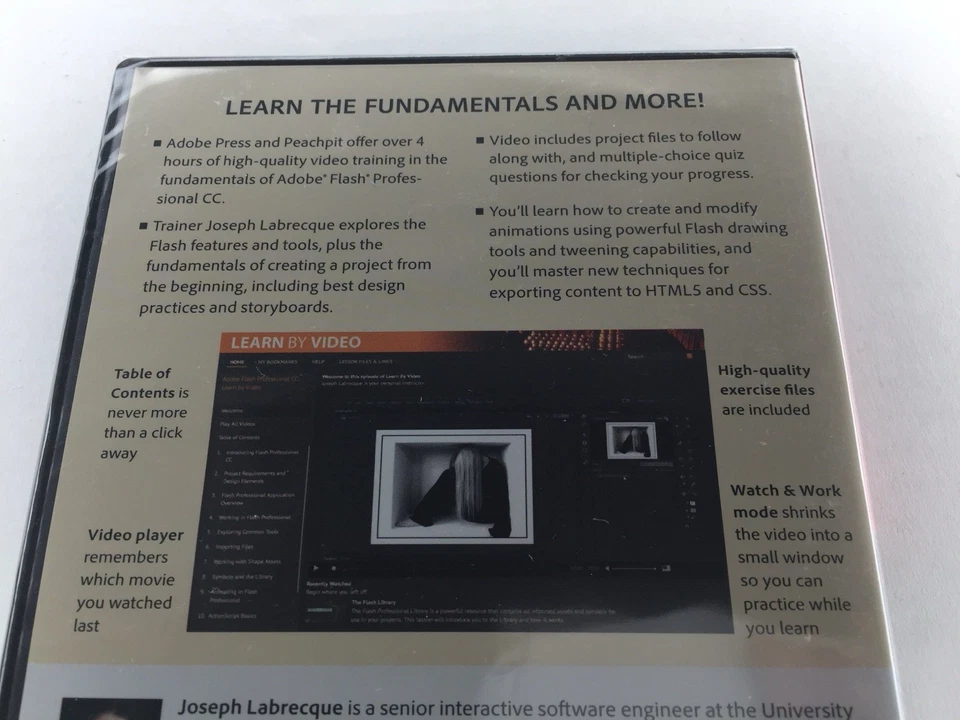 Adobe Flash Professional CC: Learn By Video 2014 PC DVD-ROM Brand New OOP - Image 3 of 4