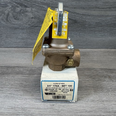 #ad Watts 3 4quot; 174A Set 100 Water Pressure Safety Relief Valve $64.95