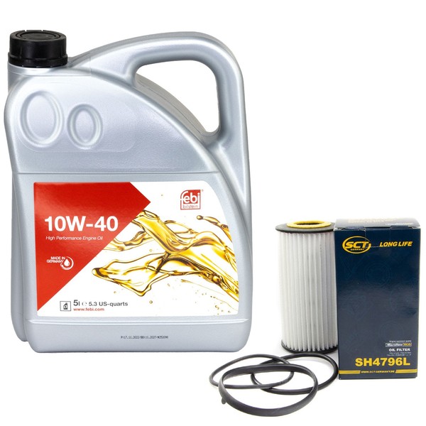MotoröL Set 10W-40 5 Liter + ÖLfilter SH 4796 L FüR Audi A3 A4 A4 Avant-image
