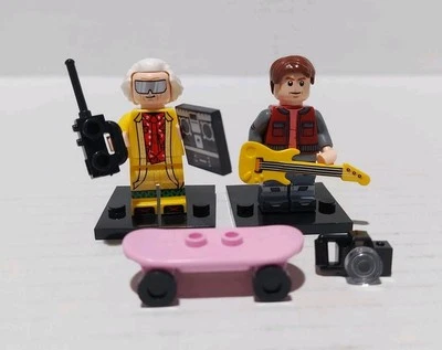 Back To The Future Custom Minifigures Marty McFly And Doc Brown Brand New - Image 1 of 4