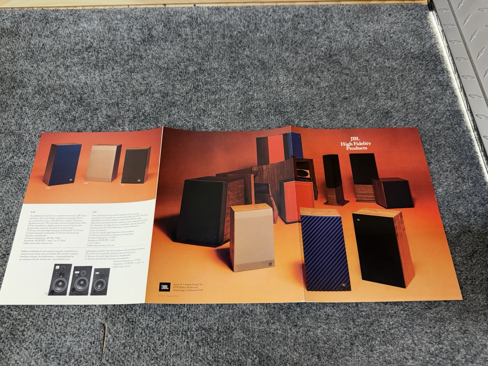 ⭐️Original JBL Stereo Speaker Dealer Brochure Paragon L300 L65 L166 L110 & More