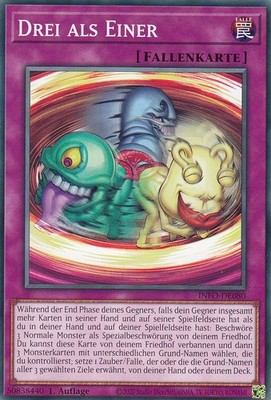 Drei als Einer INFO-DE080 Common The Infinite Forbidden Yugioh Karte Deutsch