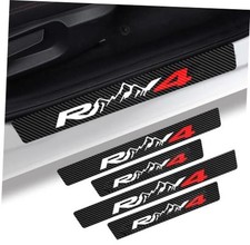 4Pcs Car Door Sill Protector Carbon Fiber Door Entry Guard Scuff Rmountain4