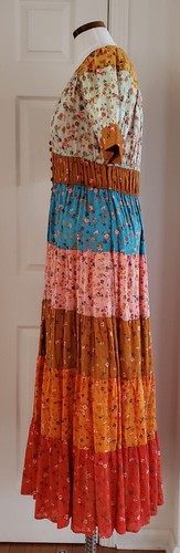 NWT Anthropologie Tiered & True Multicolor Floral Maxi Dress Size S (MSRP: $190) - Picture 3 of 20