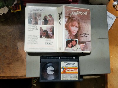 1983 TRENCHCOAT Beta Betamax Tape Margot Kidder Robert Hays Clamshell Disney
