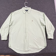 Ralph Lauren Shirt Mens 18-34/35 Yarmouth Green Flesh Pony Button Down