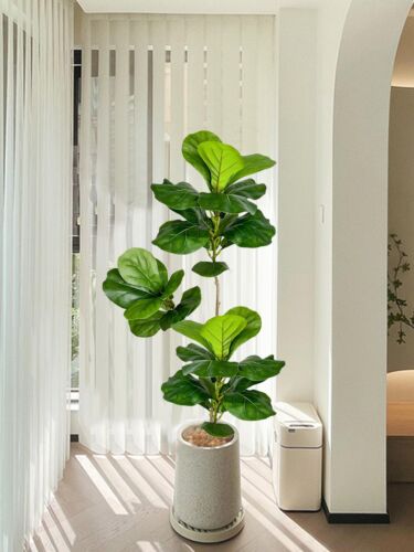 Árbol de ficus artificial 70-135 cm - Planta de goma falsa para decoración de hogar y jardín - Imagen 4 de 11