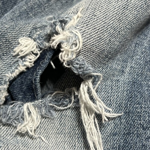 Vigoss The Chelsea Women’s 8 Low Rise Straight Stretch Destroyed Blue Jeans  - Picture 19 of 20