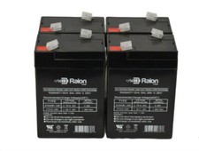 Raion 6V 4.5Ah Replacement Battery For Power Kingdom PS4.5-6 - 4 Pack