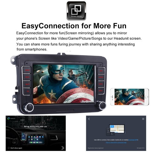 7" Android 13 Car Stereo Radio DAB+ DSP Head Unit For RCD330 VW Golf Jetta MK5/6 - Picture 9 of 12