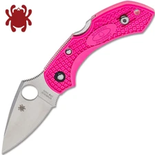 Spyderco Dragonfly 2 S30V Satin Plain Blade, Pink FRN Handles C28FPPNS30V2