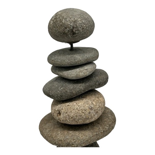Stacked Stone Standing Zen Garden Cairn, Garden Art, Indoor or Outdoor 8” tall - Picture 3 of 10