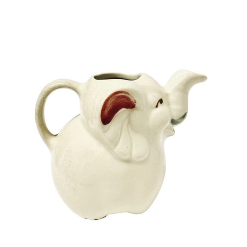 VTG Shawnee Baby Elephant Creamer Pitcher Gravy Boat Pottery 5.5 Inch Free Ship