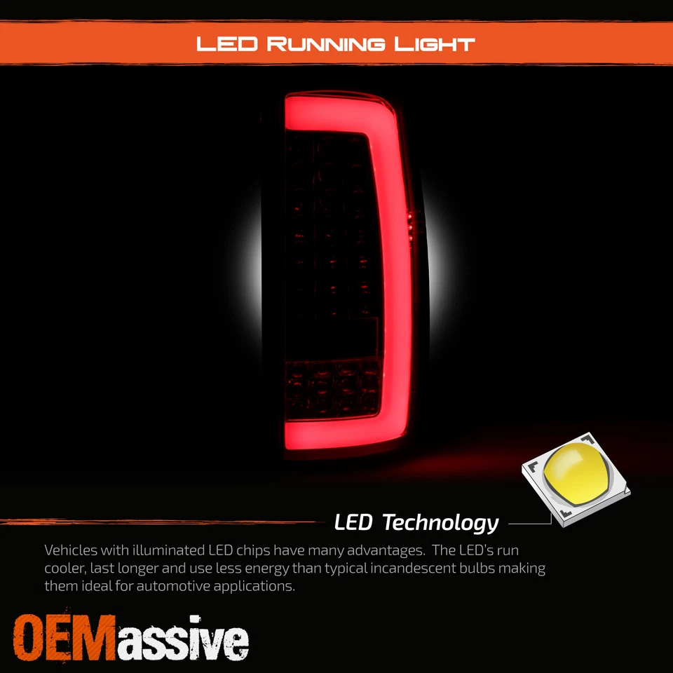 Для 2000-2006 Chevy Suburban Tahoe GMC Yukon полный светодиодный C-трубка красный прозрачный задний фонарь - Изображение 4 из 4