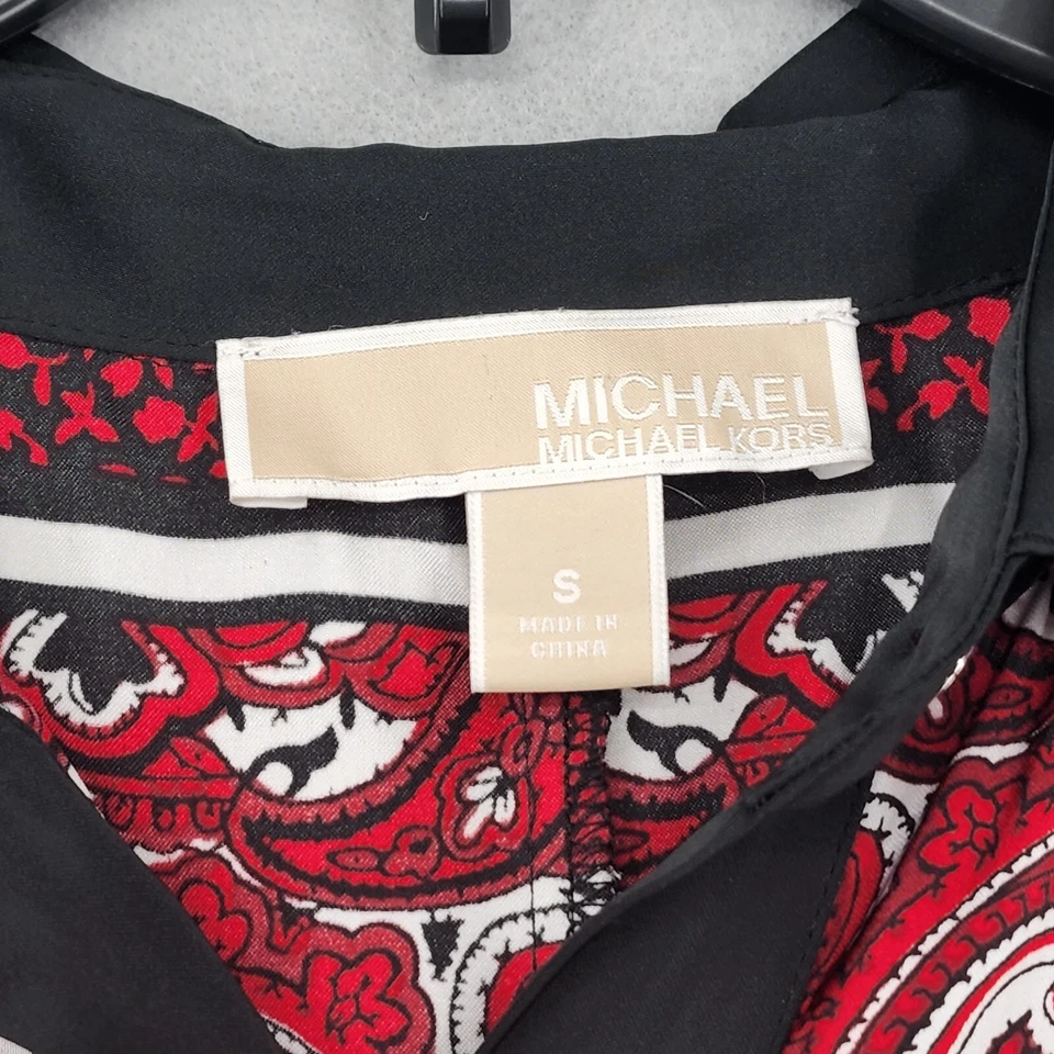 Jersey corto Michael Kors para mujer sin mangas rojo cachemir pequeño Foto 3 de 4