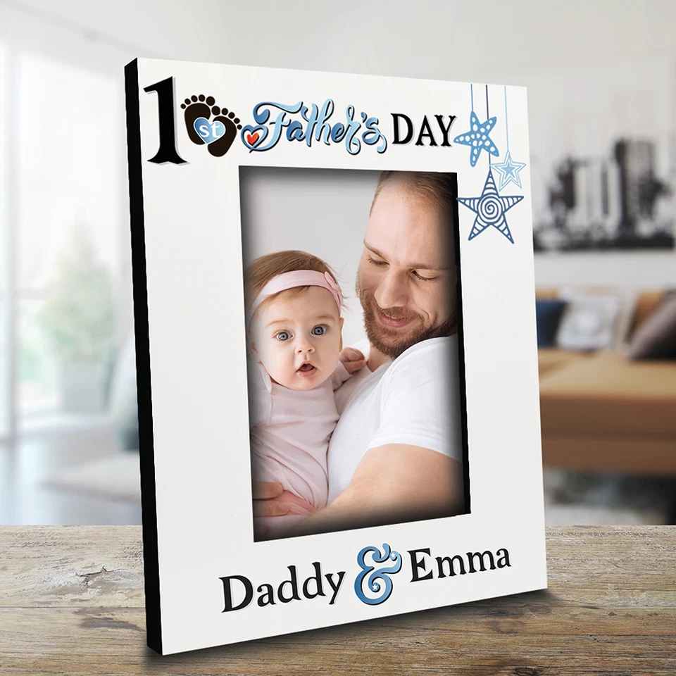 PERSONALIZAR - Primer marco de fotos del día del padre - Marco de fotos papá y yo - Nuevo papá Foto 3 de 4