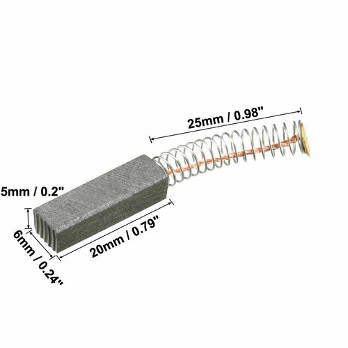 Carbon Brushes for Electric Motors 20mm x 6mm x 5mm Replacement Part 2pcs ✦KD - Picture 4 of 4