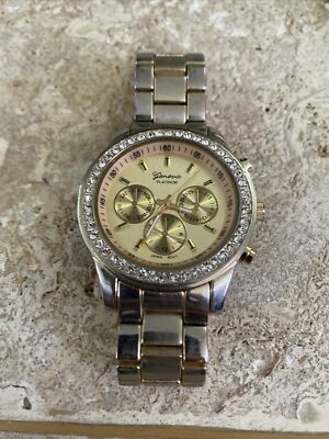 Geneva Platinum Women's 9313 Crystal Stainless-Steel Quartz Watch Jewels  #1097 - Main Image