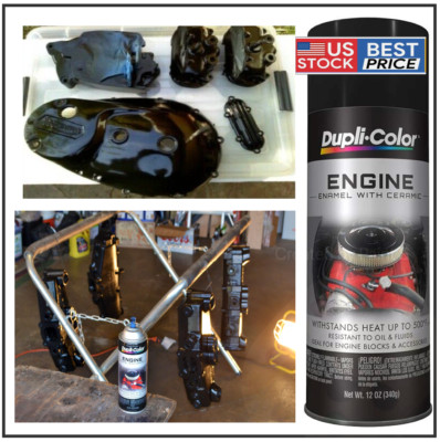 Gloss Black Coating Caliper Brake Rotor Drum Engine Blocks High Temp Paint Spray