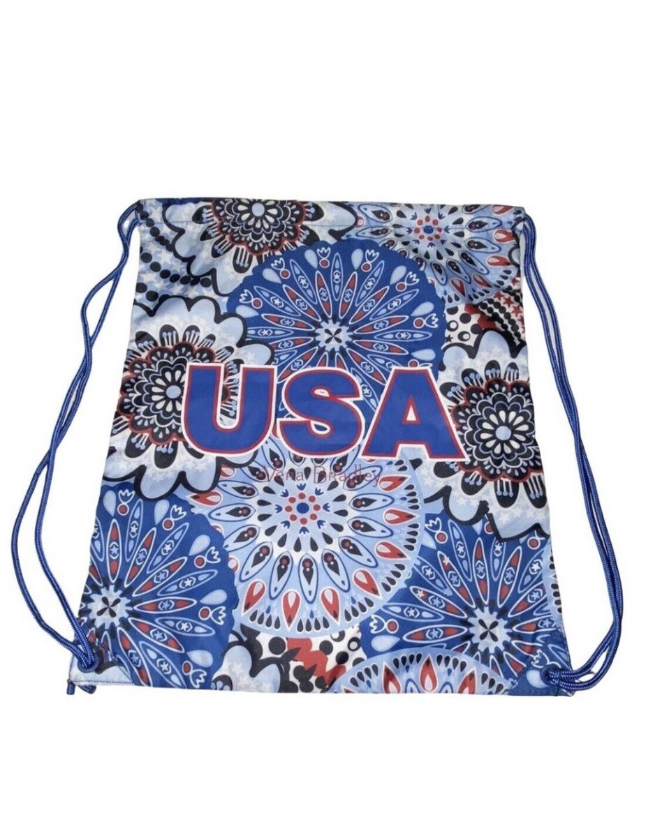 Vera Bradley USA Fireworks Medallion Drawstring Backsack New! eBay