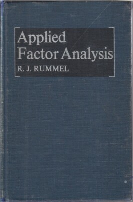 Applied Factor Analysis By Rummel, R. J. 