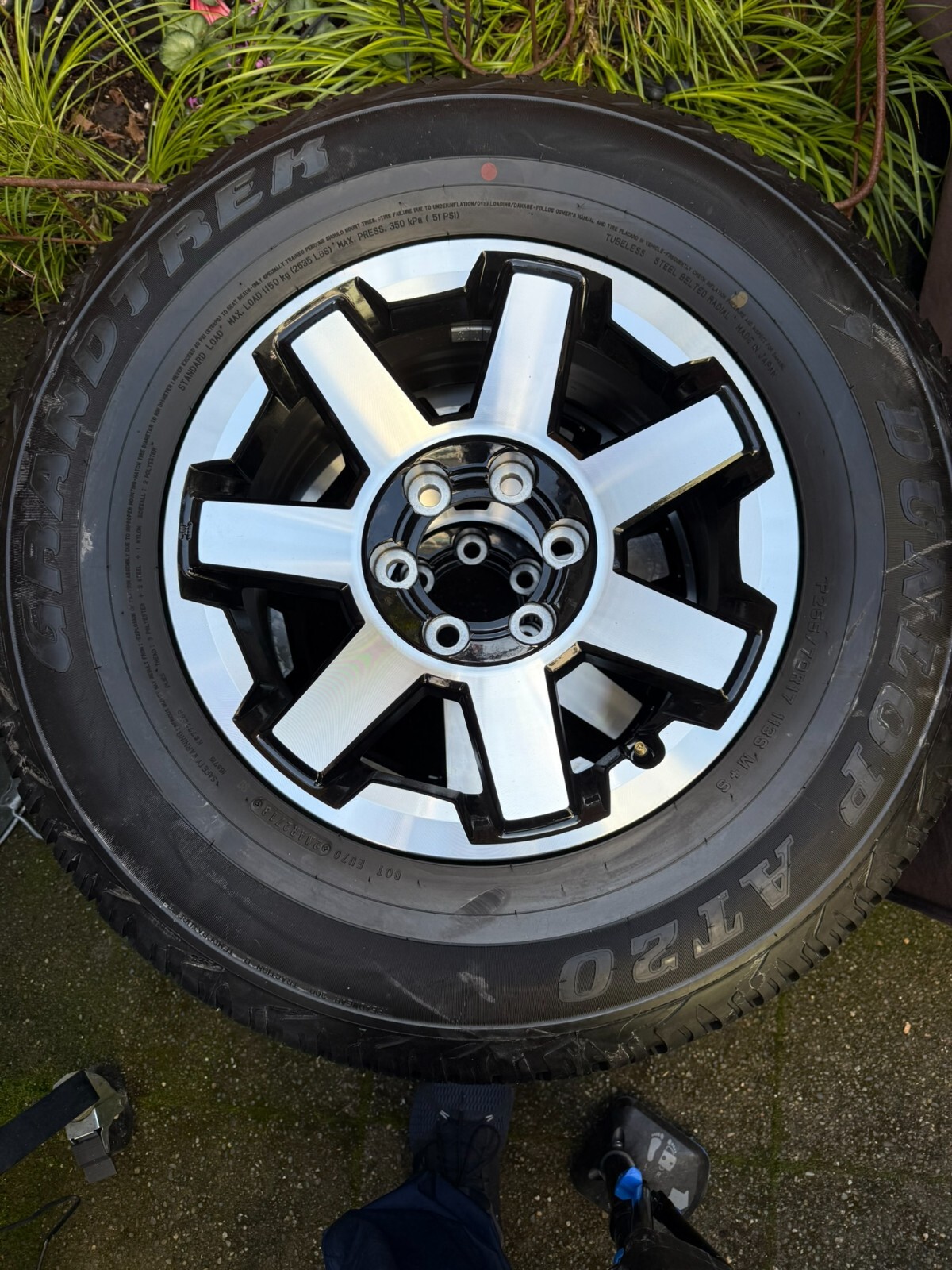 Set of 4 - Dunlop Grandtrek AT20 P265/70R17 113S M+S Tires w/Original ...