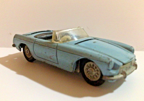 Mini-Dinky MG MGB #19 Blue Meccano LTD 1:65-scale Hong Kong Opening Hood & Trunk - Picture 6 of 9