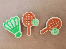 Badminton Tennis Shoe Charm for Croc for  3 pieces