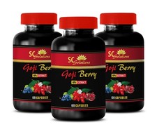 Cápsulas de bayas de goji - Extracto de bayas de goji 40% - antioxidante natural 3 botellas