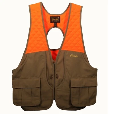 Gamehide Men's Ultra-Lite Upland Hunting Gamebird Vest - Tan/Blaze Orange