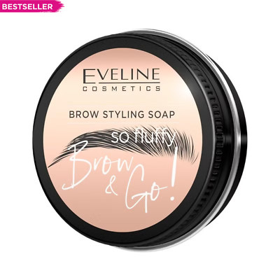 Eveline Cosmetics Brow & Go   Eyebrow Styling / Lamination Soap, Vegan Formula