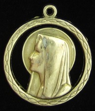 Mary Medal Religious Holy Catholic Saint Bernadette of Lourdes Light in Weight