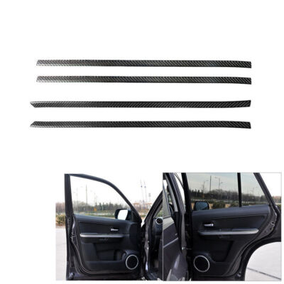 4Pcs For Suzuki Grand Vitara 2006-2013 Carbon Fiber Door Panel