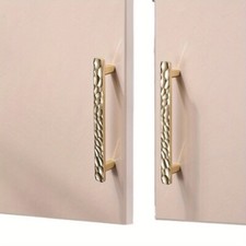 2x Hammered Zinc Alloy Cabinet Pull Handle 6.4 Inch Gold Silver Home Decoration