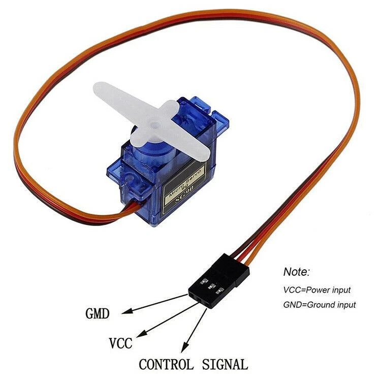 2pk Ver. 1 Tower Pro SG90 Mini Servo Motor RC Robotics Plane Heli fpv arduino - Image 3 of 4