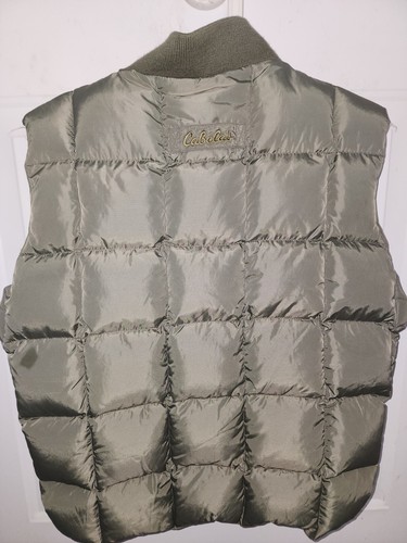 Cabelas Premier Northern Goosedown Puffer Vest Womens M Green Snap Front 🔥 - Picture 6 of 8