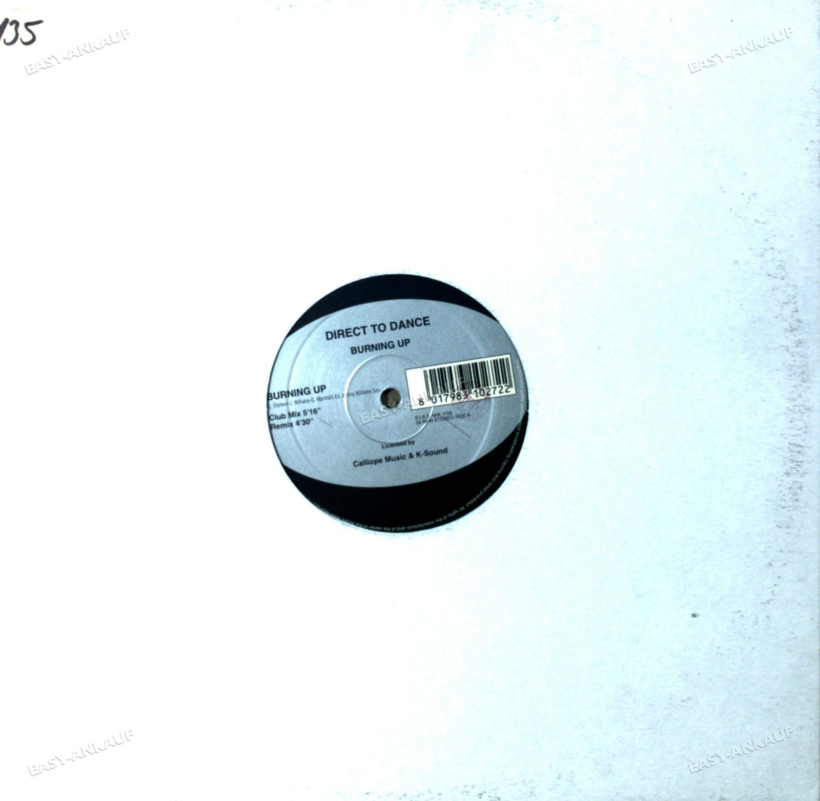 Direct 2 Dance - Burning Up Maxi (VG/VG) .