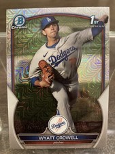 2023 Bowman Draft Chrome Wyatt Crowell 1st Bowman Asia Mojo BDC-63 Dodgers