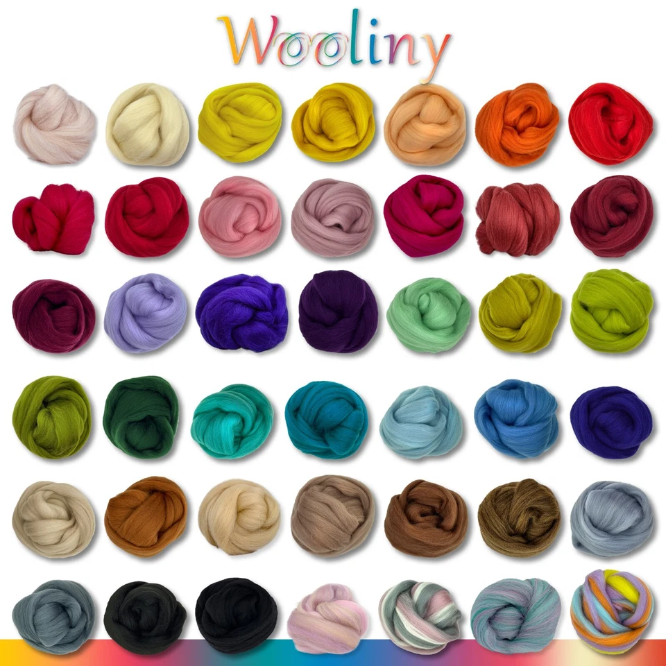 Wooliny 30 g lana di feltro lana da favola lana merino - 42 colori a scelta