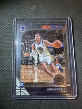 2019-20 NBA Hoops Premium Stock Jordan Poole RC Base #223 Warriors Rookie