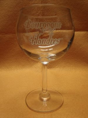3 Bourgogne des Flandres Belgian Ale Stem Goblet Beer Glasses .25 L Bruges