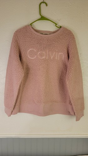 Calvin Klein Womens Pink Sherpa LOGO 
