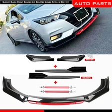 For Nissan Sentra Front Bumper Lip Spoiler Splitter Rear Lip Bod Kit Side Skirt