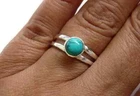 Turquoise 925 Sterling Silver Band& Statement Ring Handmade Ring All Size-U-114