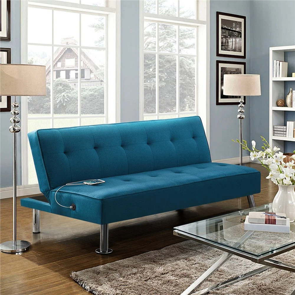 Teal futon clearance sofa bed