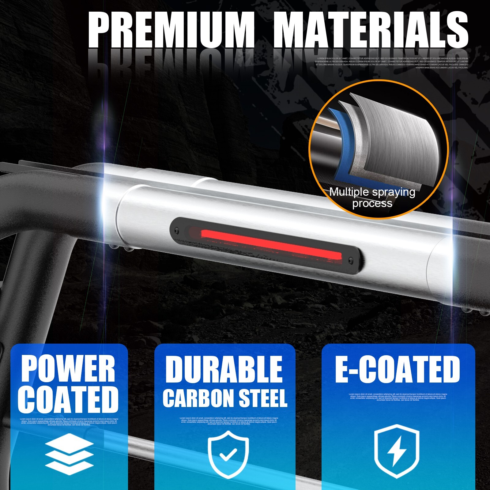 Truck Adjustable Steel Bed Roll Bar for Silverado/Ram/Sierra 1500/Tundra /F-150