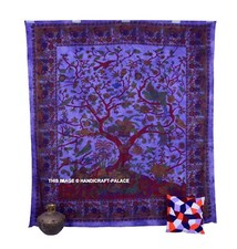 Albero Della Vita Arazzo da Parete Indiano Spiaggia Coperta Hippie Regina Misura