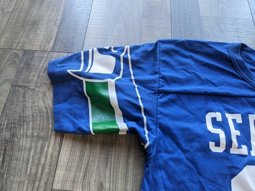VTG Seattle Seahawks 80's Steve Largent Rawlings Jersey T-Shirt Adult L J Moe - Picture 4 of 8